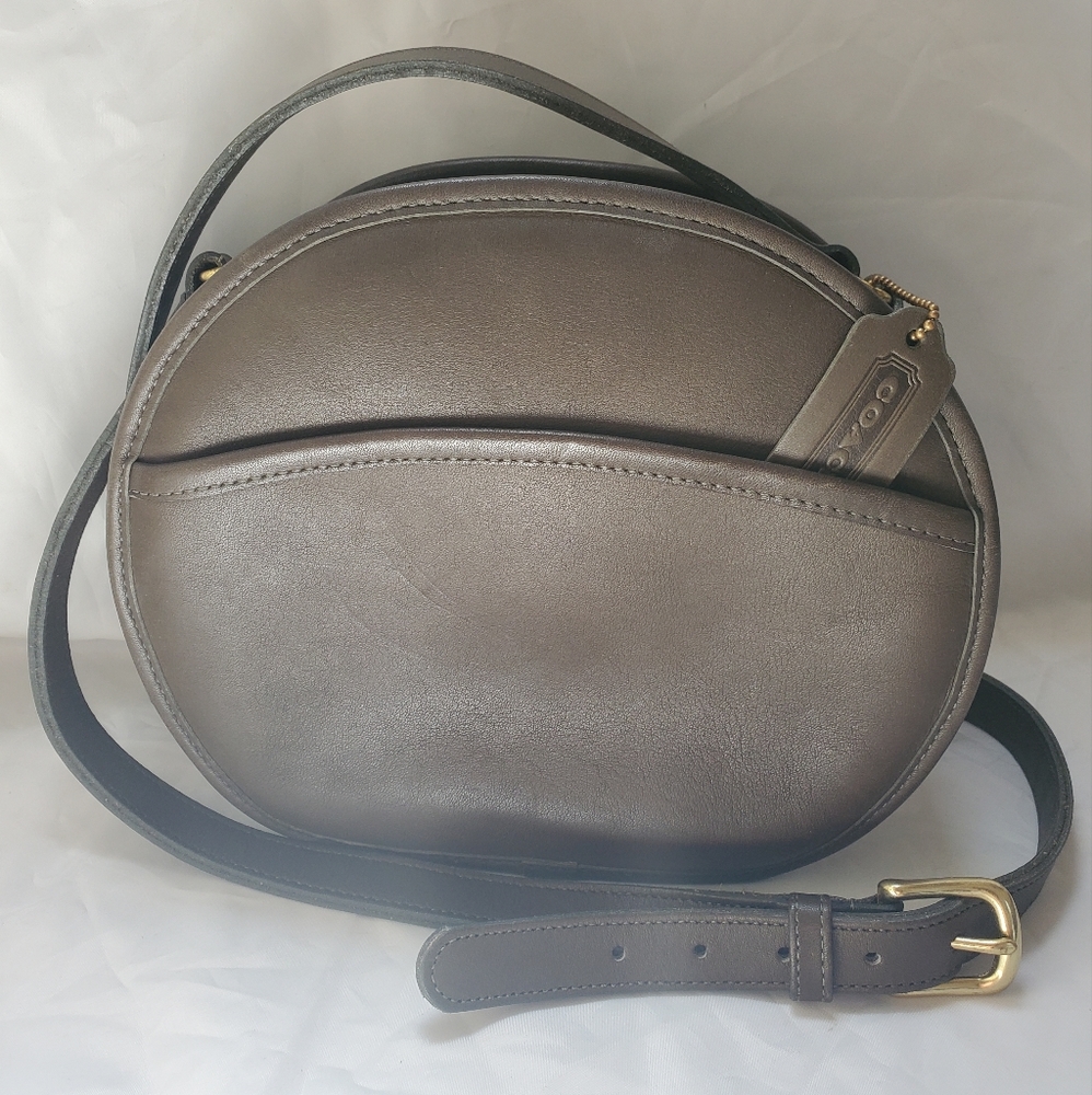 Olive Chester Vintage Coach Crossbody Green Bag Purse Canteen EUC